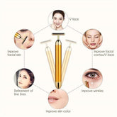 24K Gold Energy Beauty Bar Electric Facial Massage Roller - trendykraft