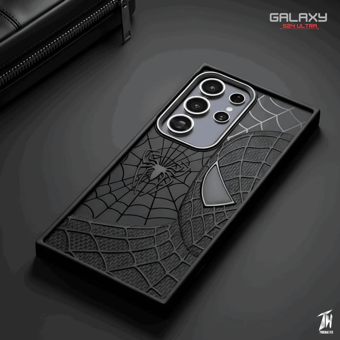 SP-Superhero Engraved logo silicon Case for Samsung S24 Ultra