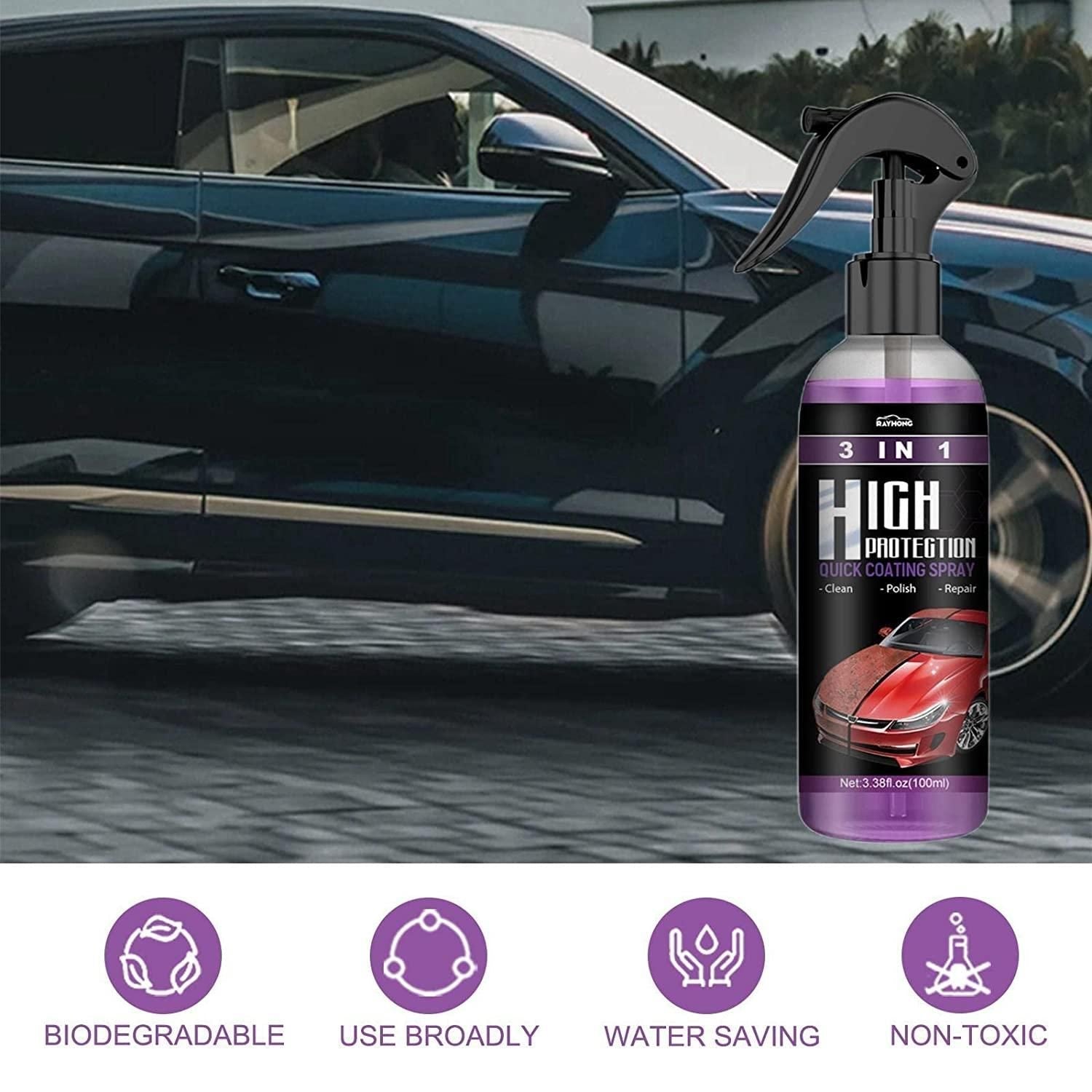 Hydrophobic Polish Nano Coating Agent Car Scratch Spray Cars Polishing for Motorcycles, Boats (Pack of 2) - trendykraft
