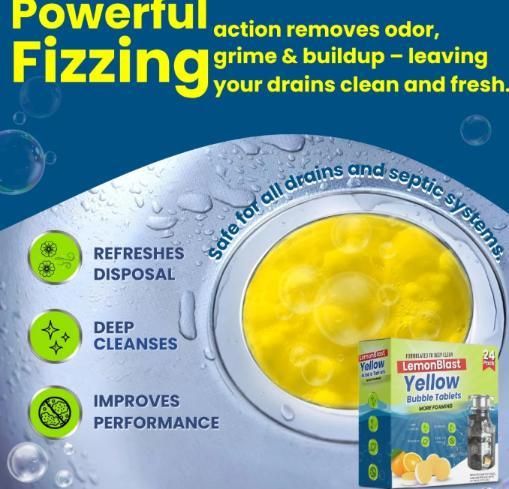 LemonBlast Yellow Bubble Tablets (24pc) - trendykraft