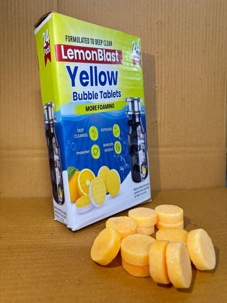 LemonBlast Yellow Bubble Tablets (24pc) - trendykraft