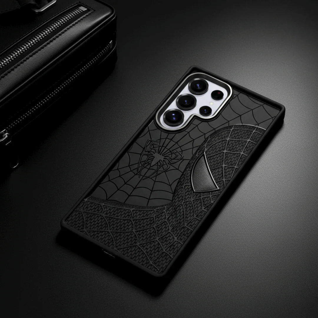 SP-Superhero Engraved logo silicon Case for Samsung S25 Ultra